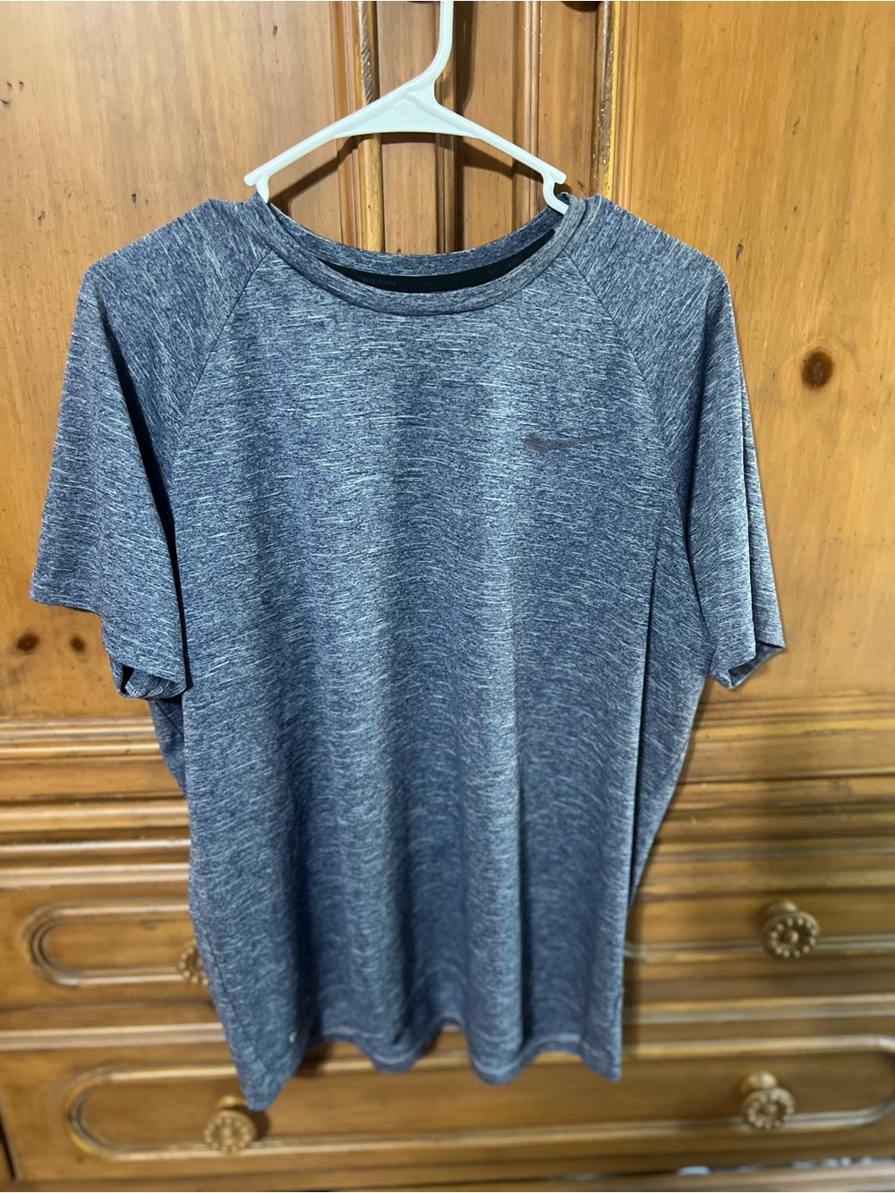 Men's Heather Gray Performance Crew Neck T-Shirt Nike Dri-fit